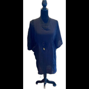 Sonnet Shores Swimsuit Coverup Women’s Size 14 Black Elastic Waist Lightweight